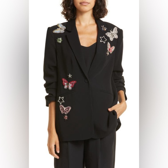 cinq a sept Jackets & Blazers - Cinq a Sept Kylie Butterfly Embellished Blazer